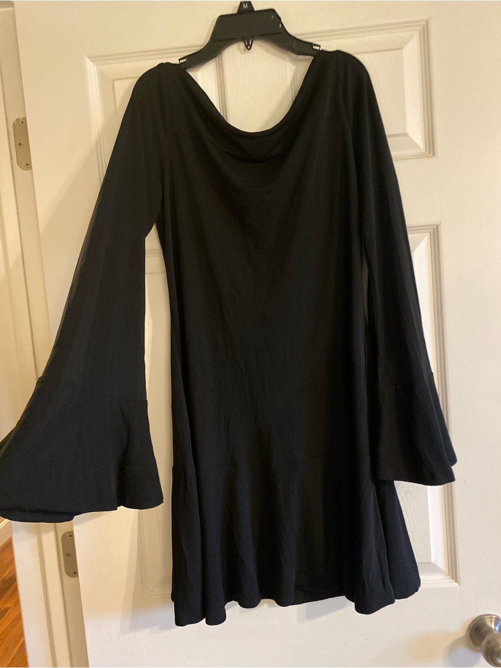 Diane Von Furstenberg Black Bell Sleeve Women's Dress